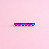 Pixel hearts (bisexual) — enamel pin