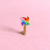 Rainbow Pinwheel Spinning Pin — enamel pin