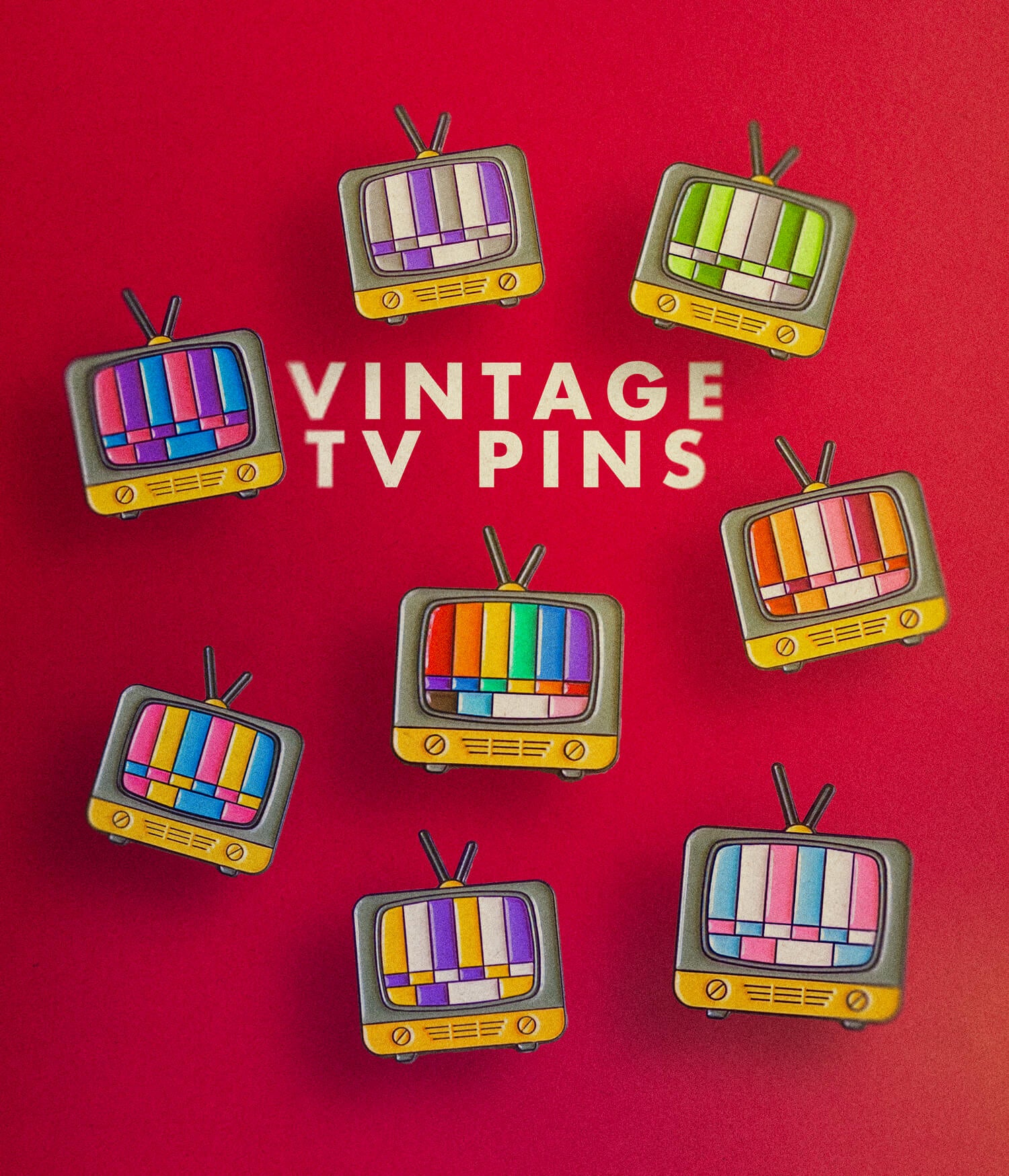 Vintage TV (asexual / demisexual) — enamel pin