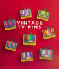 Vintage TV (rainbow) — enamel pin