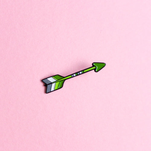 Aro Arrow (Aromantic) — enamel pin