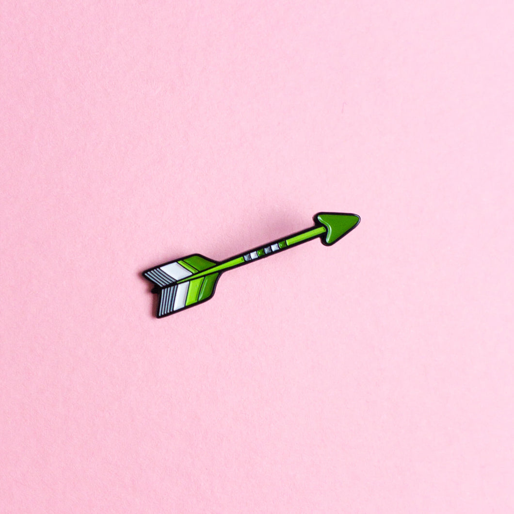 Aro Arrow (Aromantic) — enamel pin