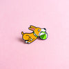 Doggo (aromantic) — enamel pin