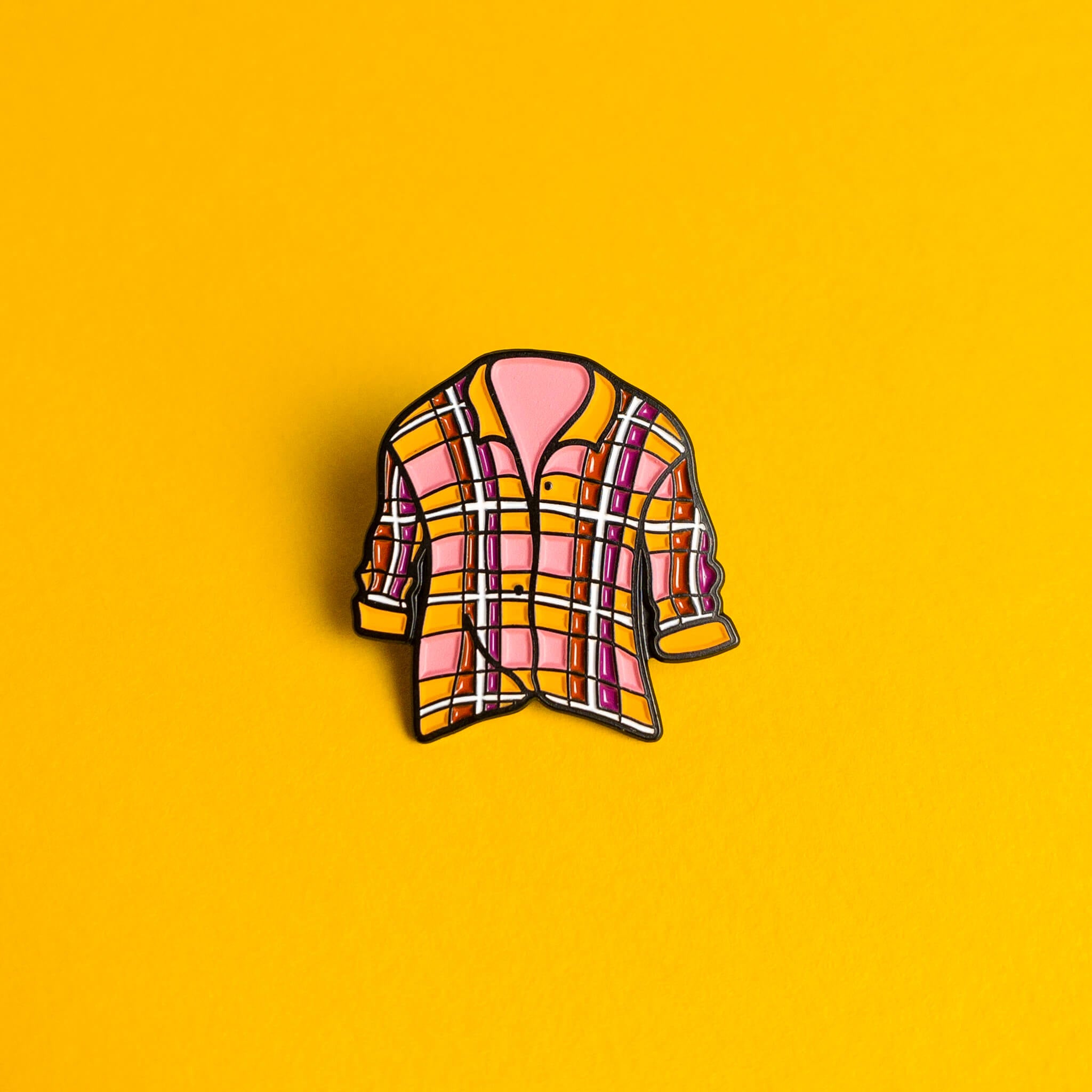 Flannel — enamel pin