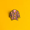 Flannel — enamel pin