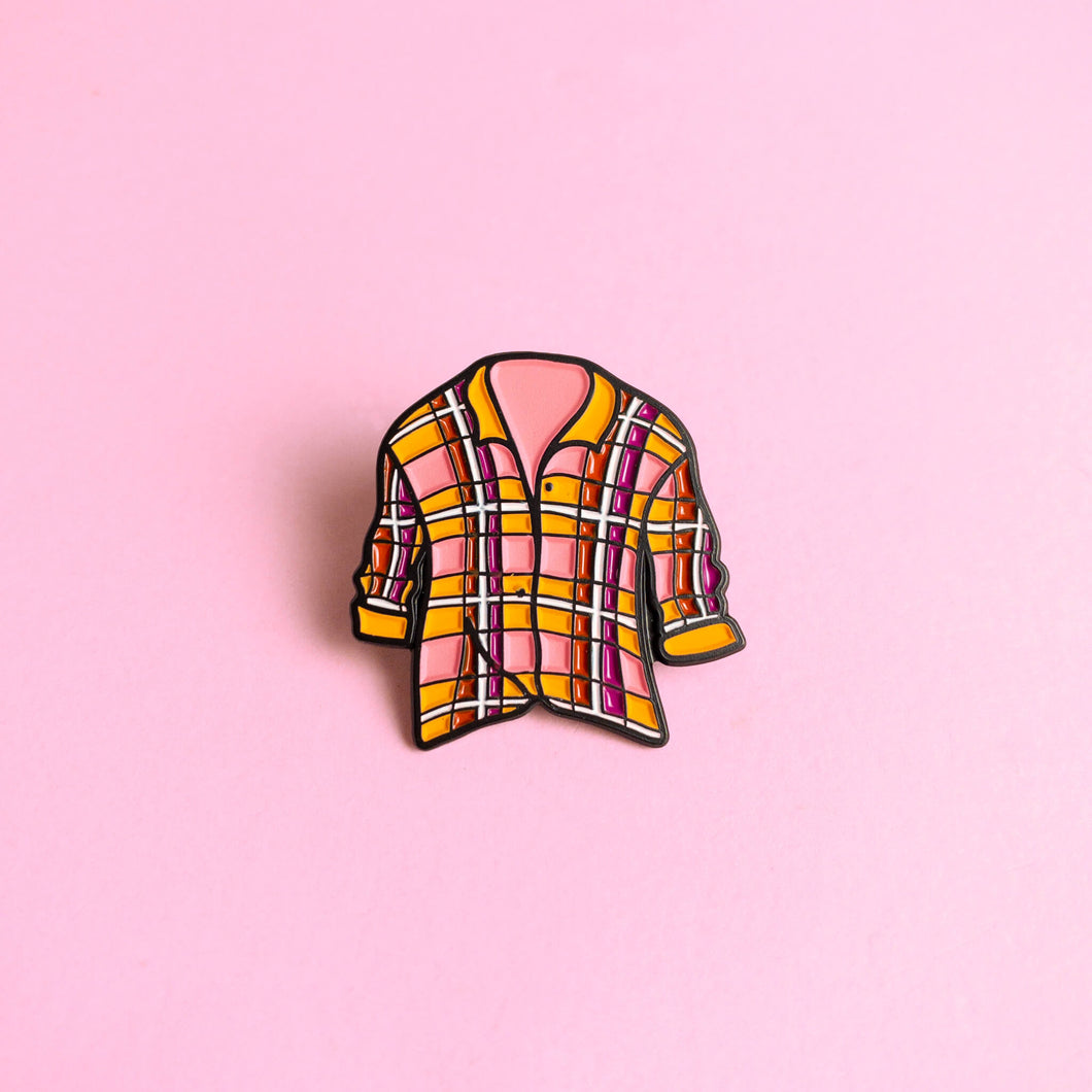 Flannel — enamel pin