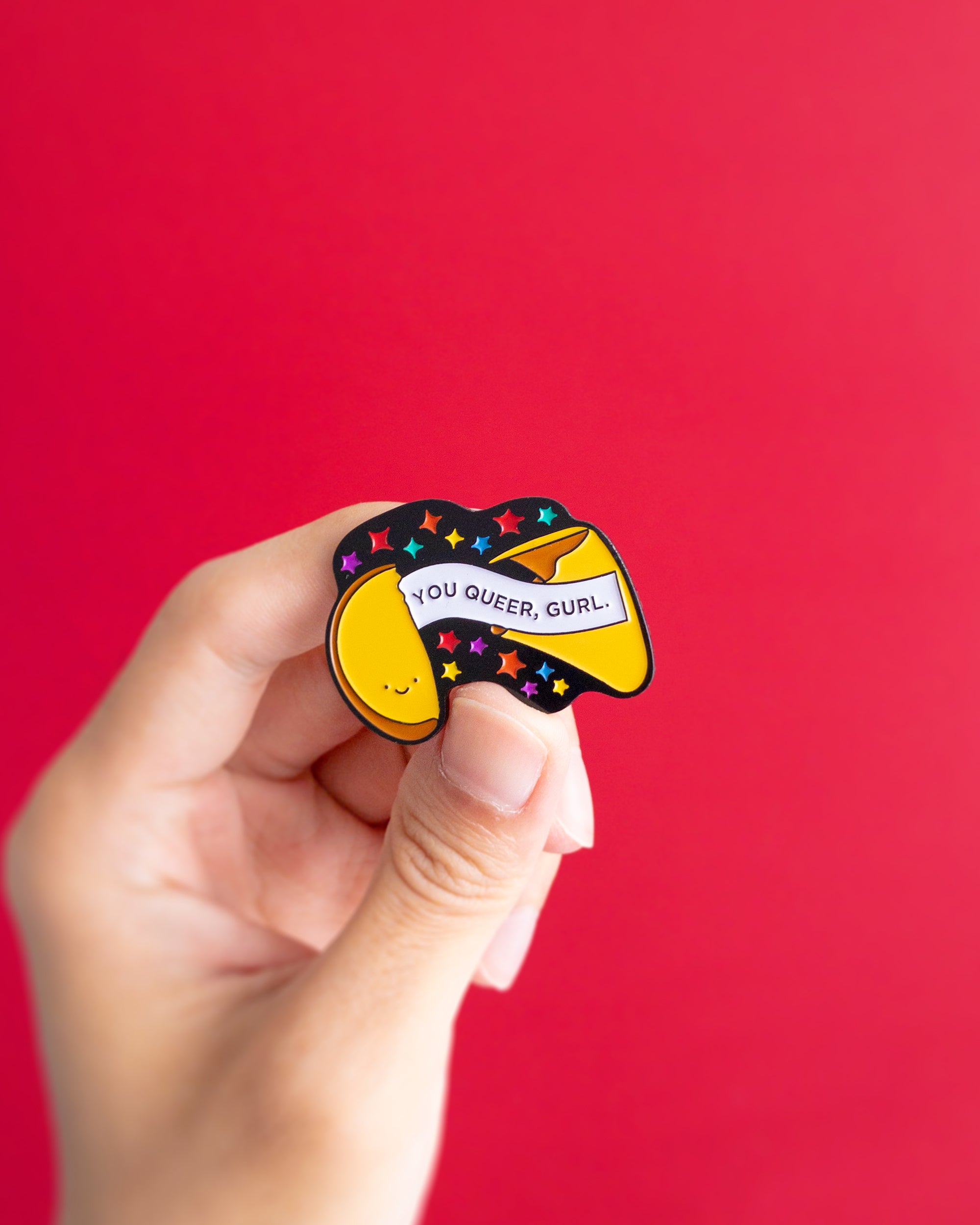 Fortune cookie — enamel pin