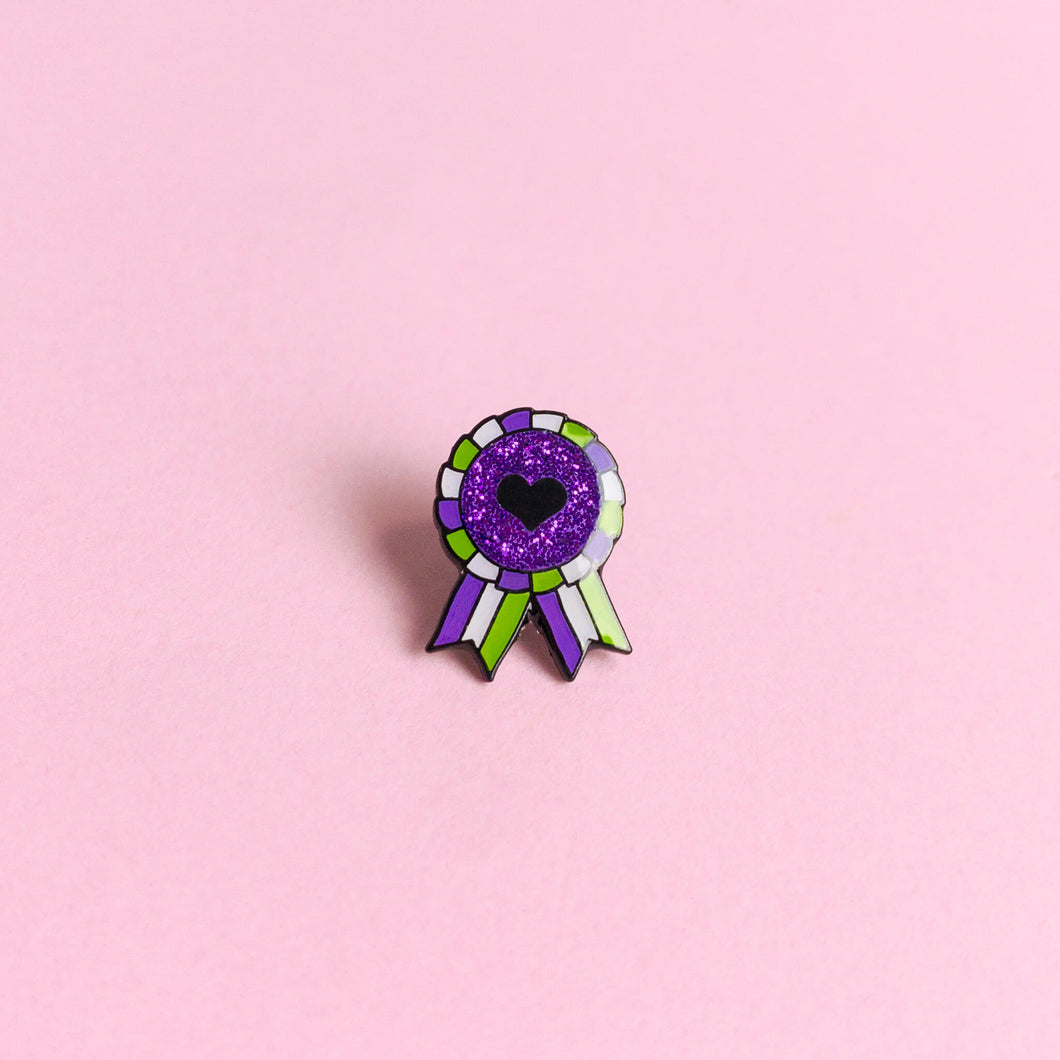 Genderqueer Award Badge — enamel pin