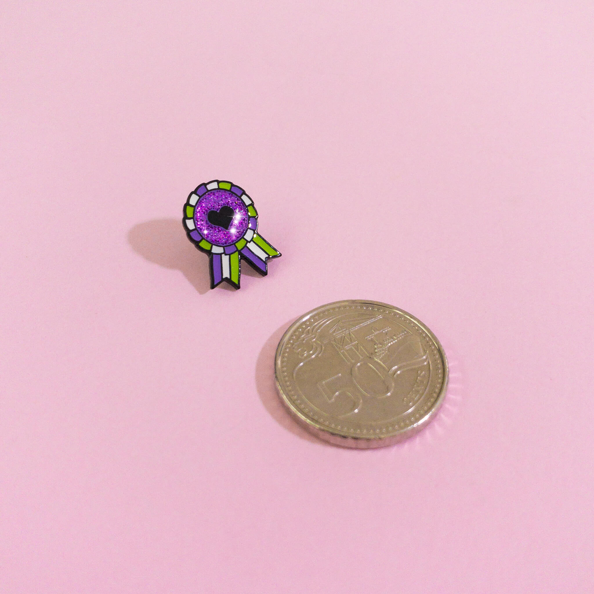 Genderqueer Award Badge — enamel pin