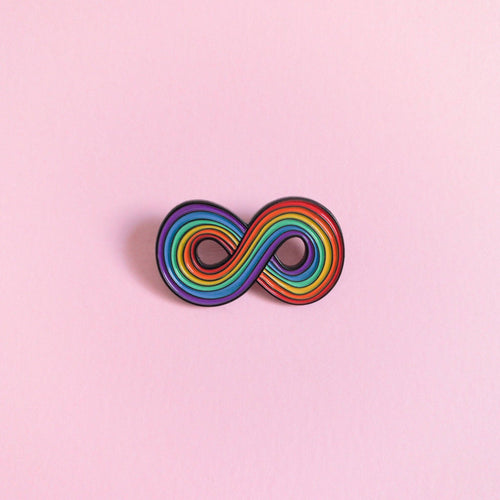 Infinity rainbow — enamel pin