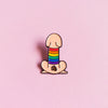 It's a wiener — enamel pin