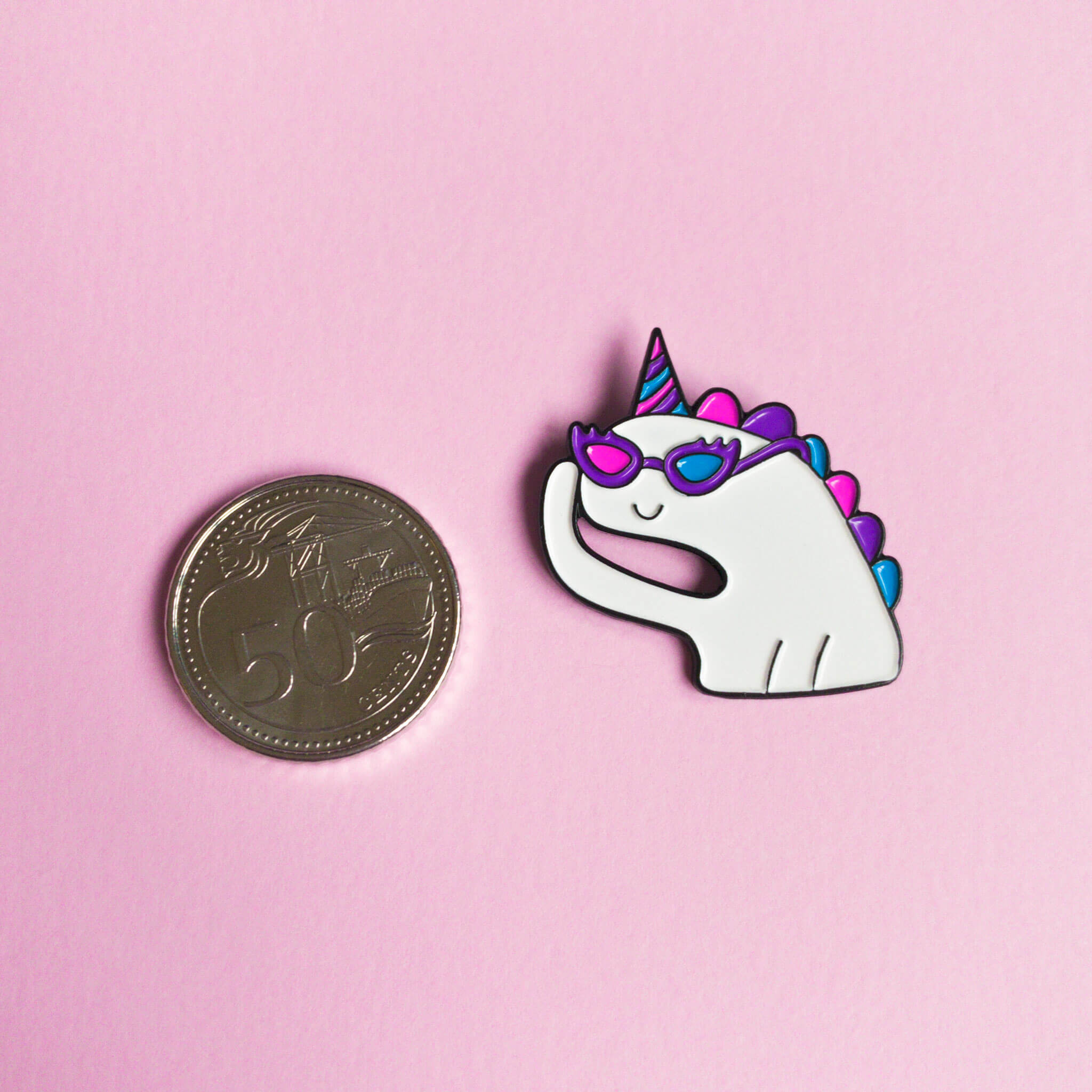 Oh bi unicorn — enamel pin