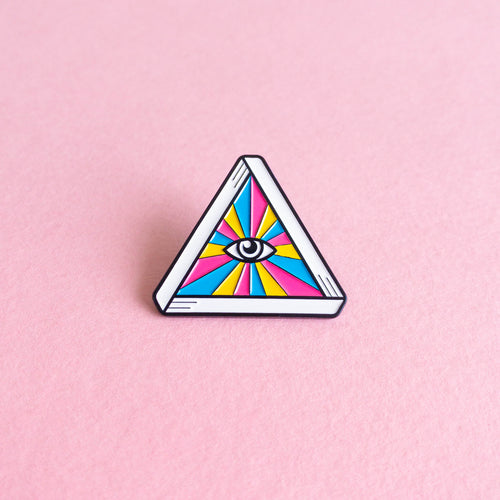 Queer eye (pansexual) — enamel pin