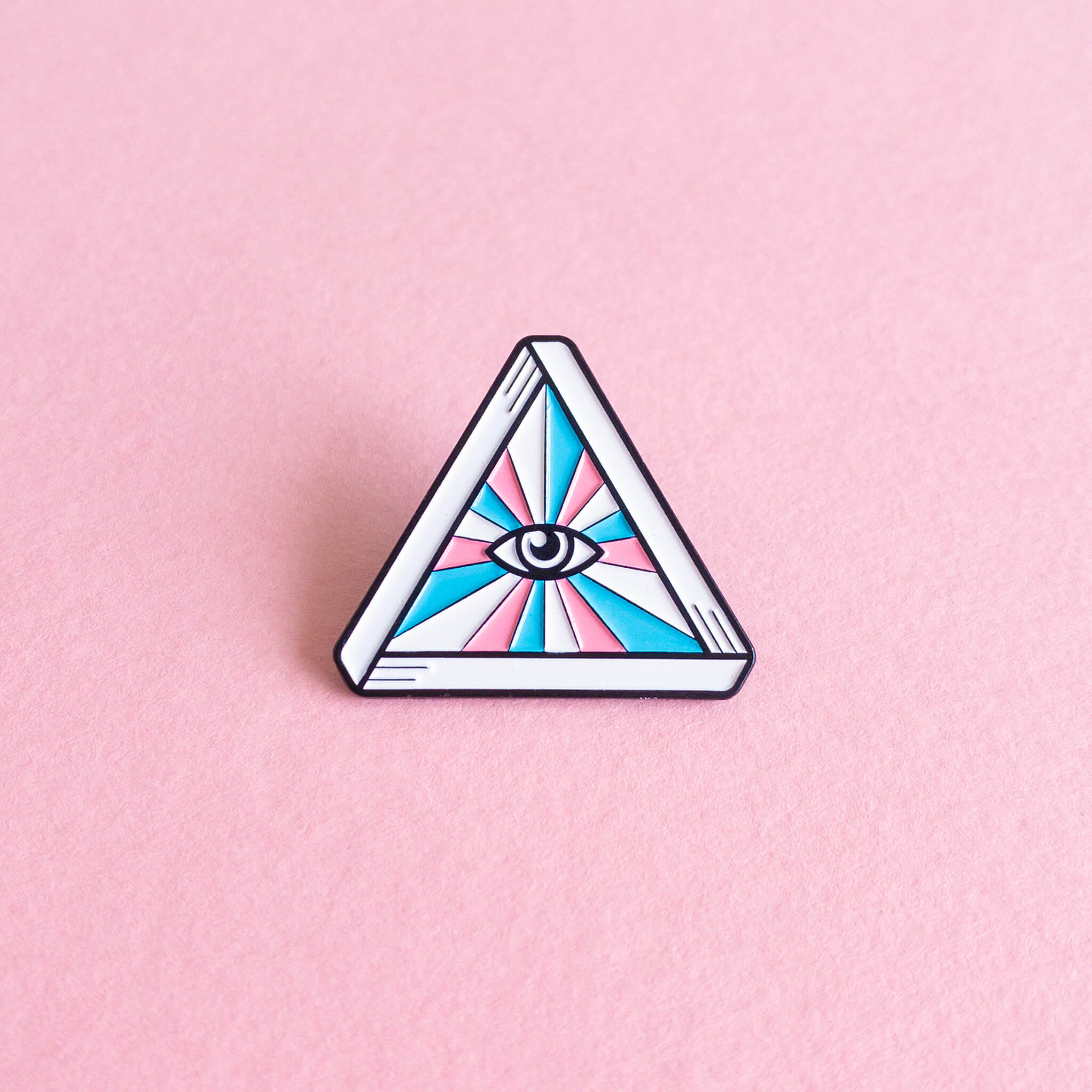 Queer eye (transgender) — enamel pin