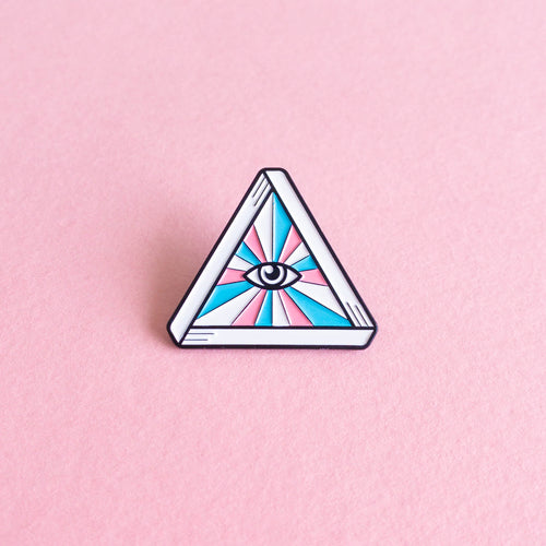 Queer eye (transgender) — enamel pin
