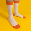 Rainbow dots (cream) — socks
