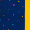 Rainbow dots (navy) — socks