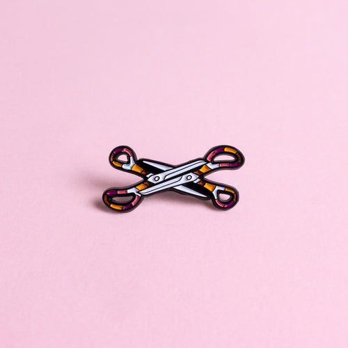 Scissors (lesbian) — enamel pin