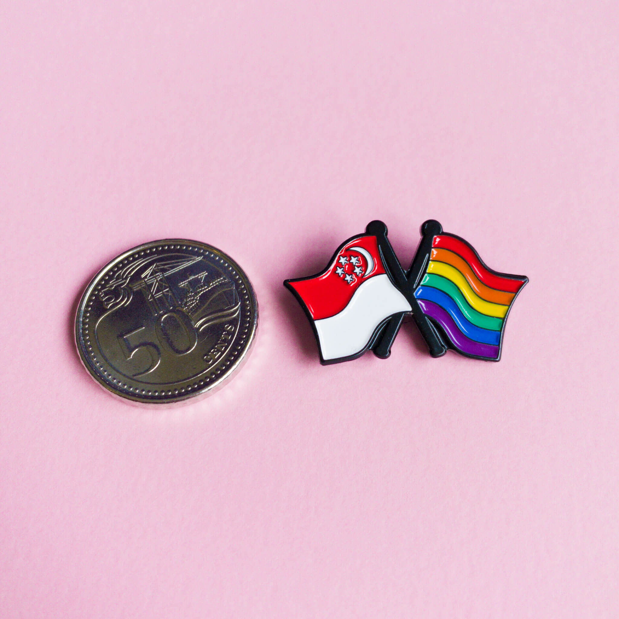 Singapore pride — enamel pin