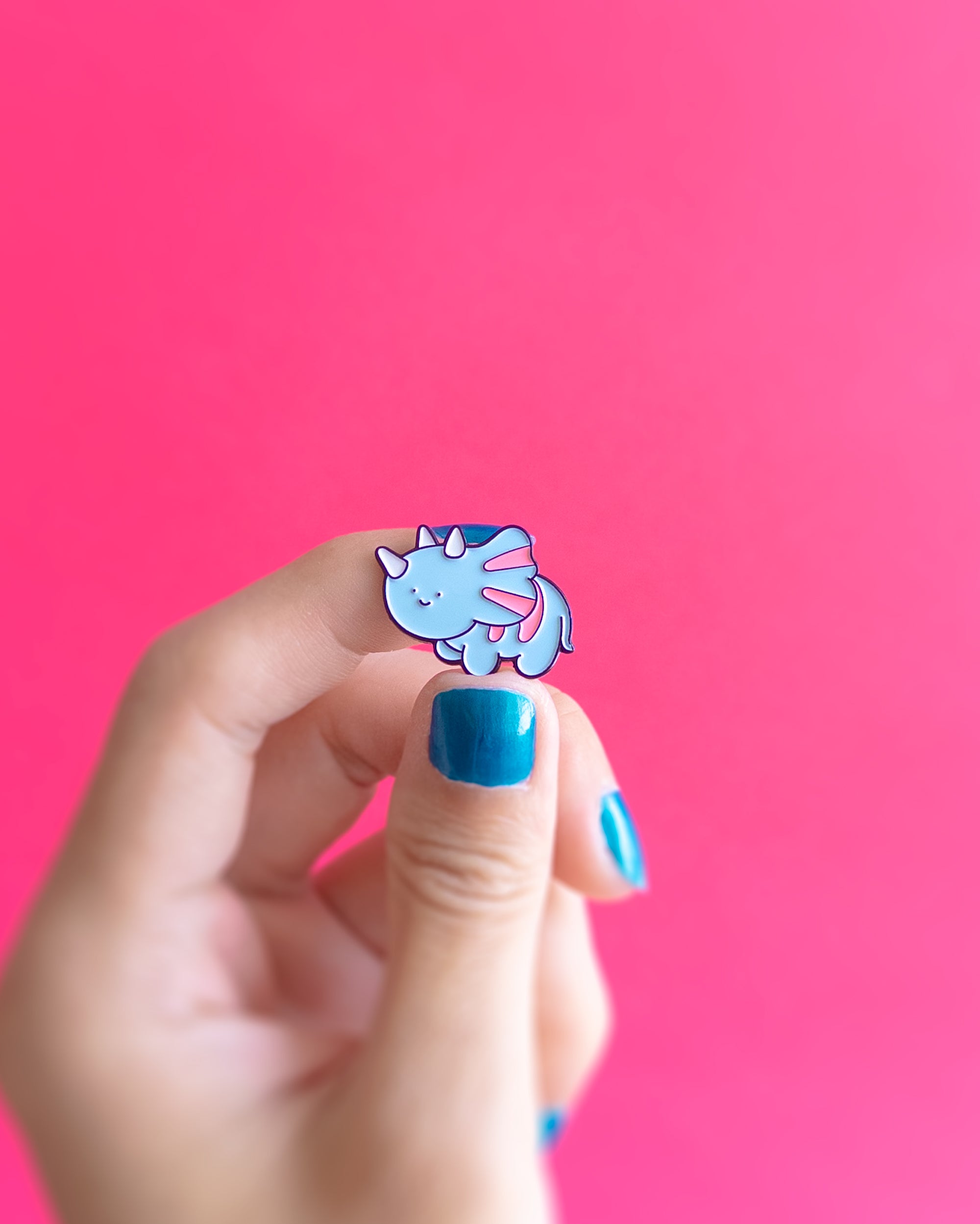 Transeratops (trans dinosaur) — enamel pin