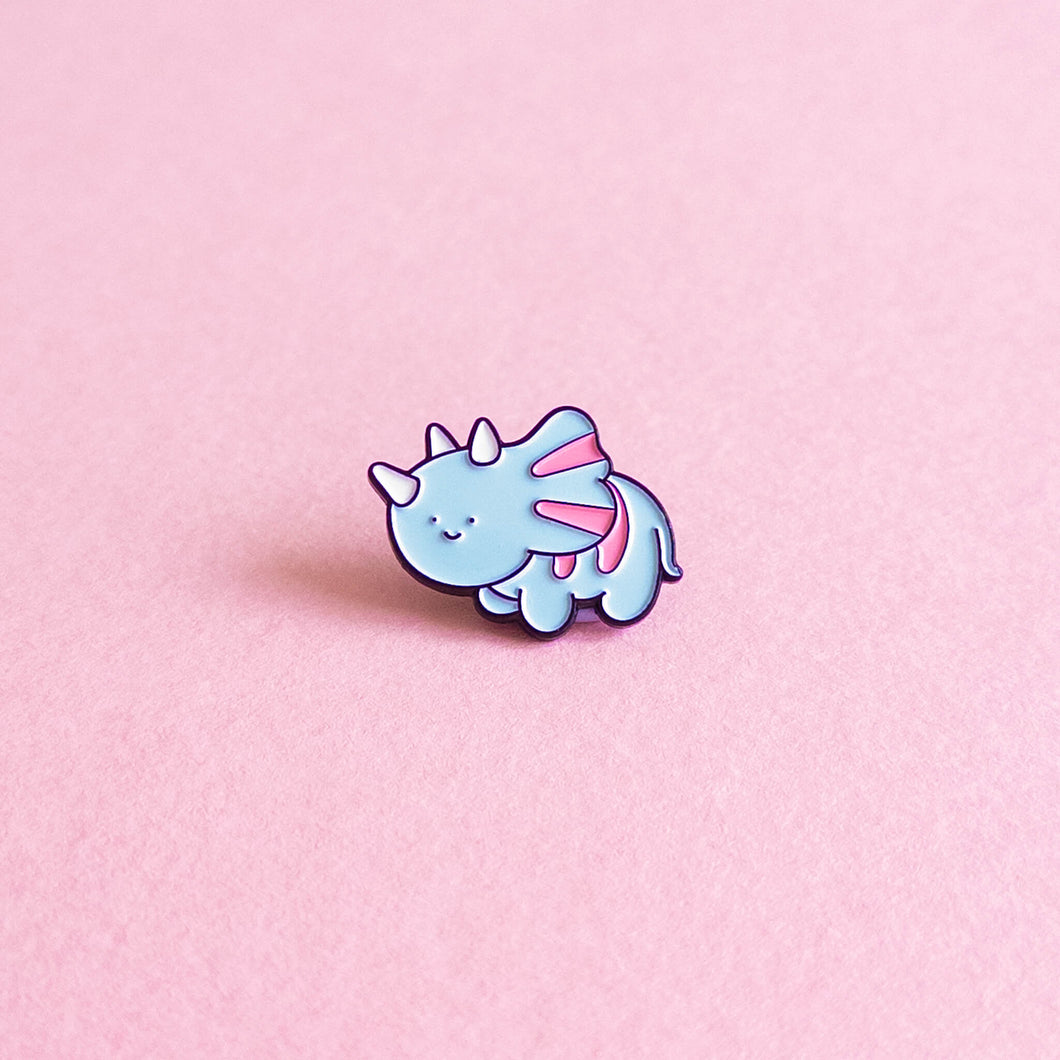 Transeratops (trans dinosaur) — enamel pin