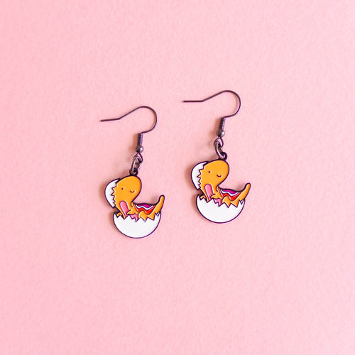 Velesiraptor (Lesbian Dino) — earrings