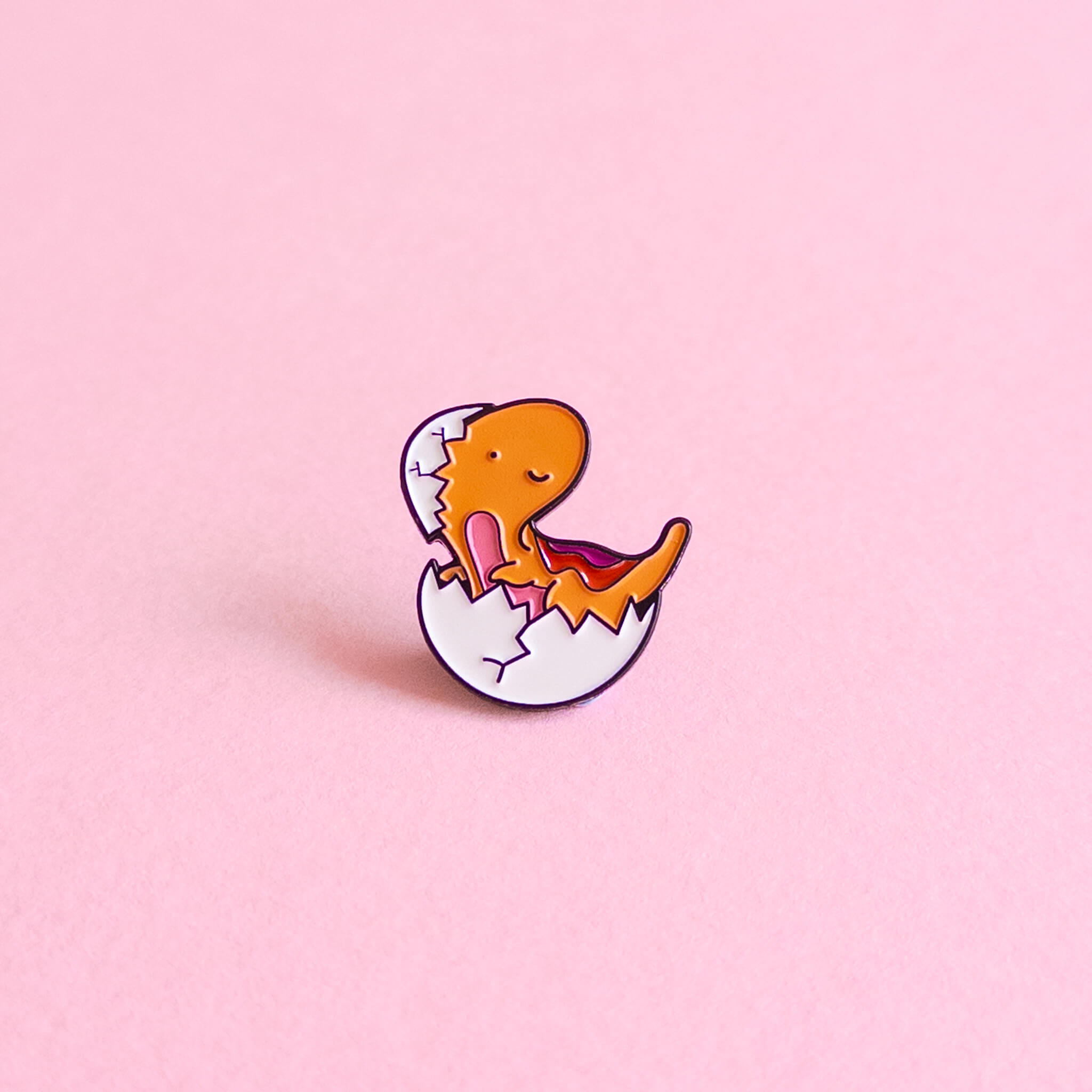 Velesiraptor (lesbian dinosaur) — enamel pin