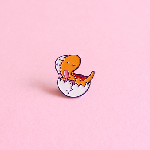 Velesiraptor (lesbian dinosaur) — enamel pin